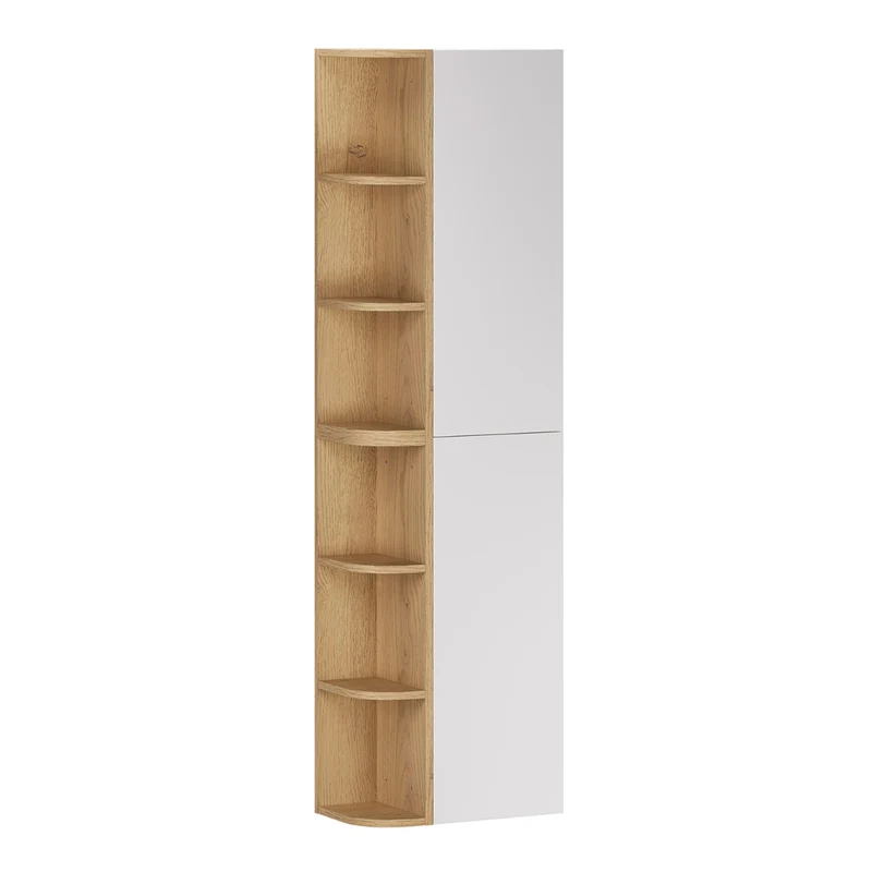 Colonne murale niches arrondies Oria Blanc mat
