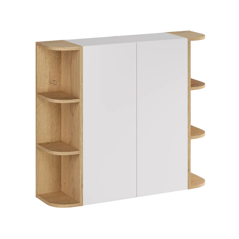 Colonne murale niches arrondies Oria Blanc mat