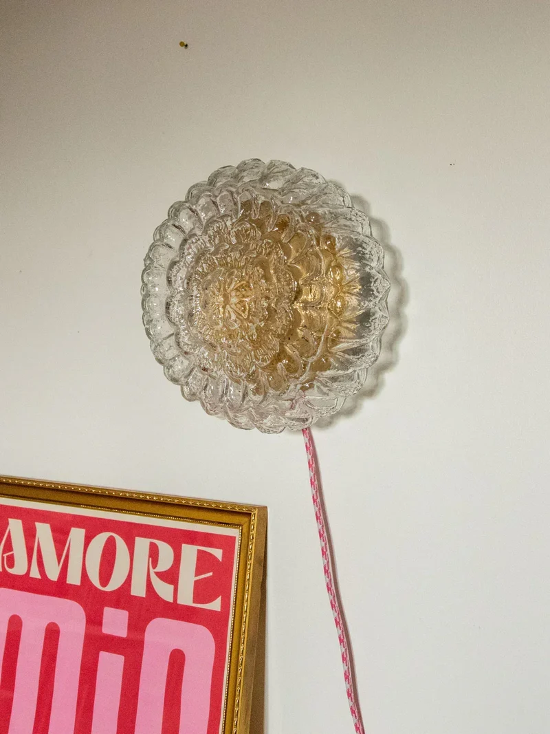 Suzette, l'applique florale dorée en verre N°162