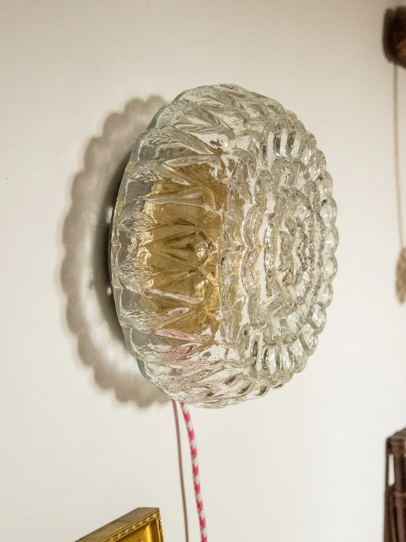 Suzette, l'applique florale dorée en verre N°162
