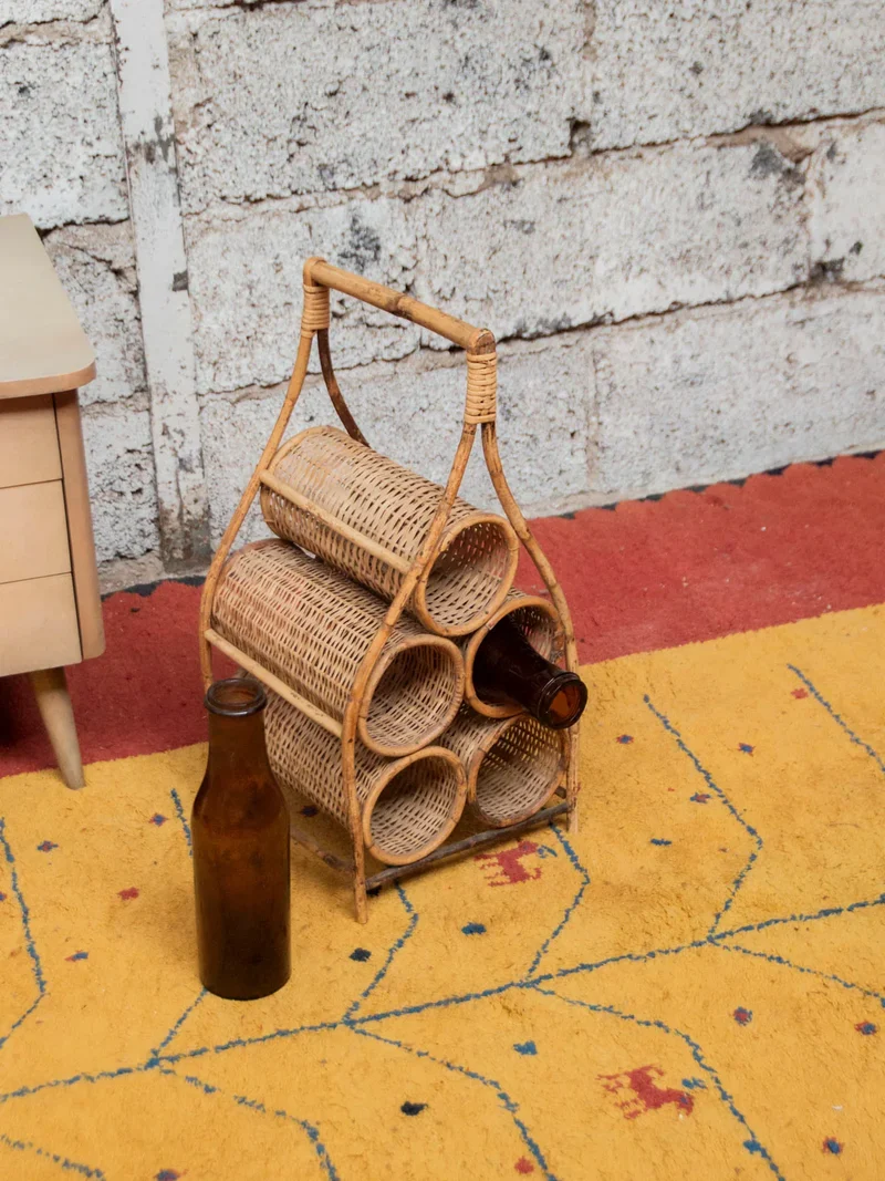 Ambroise, le porte-bouteilles en rotin et osier N°851