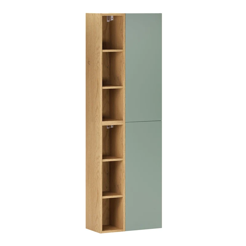 Ensemble meuble sous-vasque 120cm et colonne Oria Vert mat