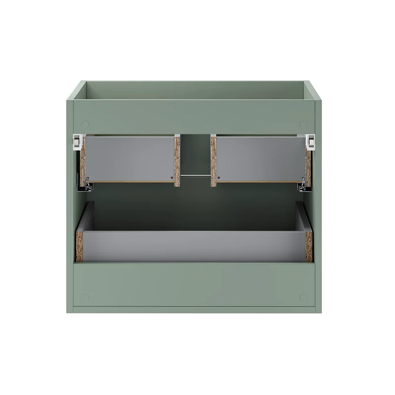 Ensemble meuble sous-vasque 120cm et colonne Oria Vert mat
