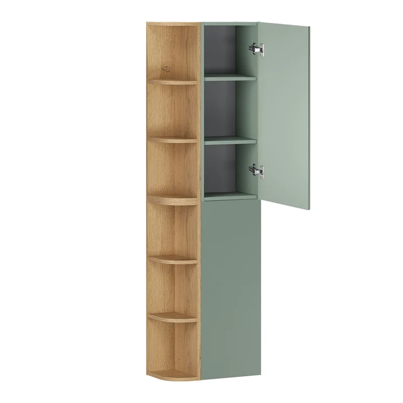 Colonne murale niches arrondies Oria Vert mat