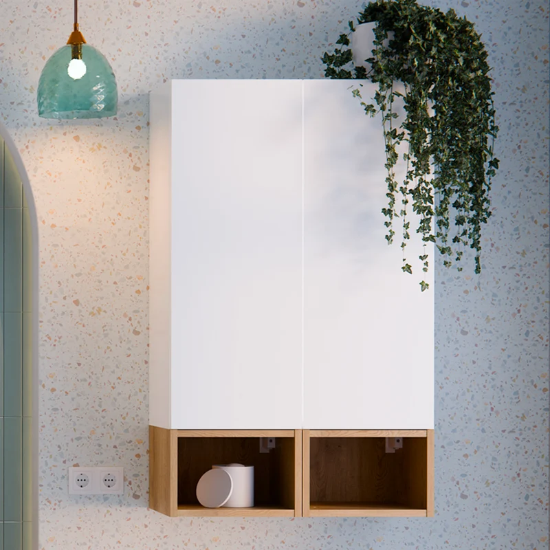 Armoire murale 1 niche Oria Blanc mat