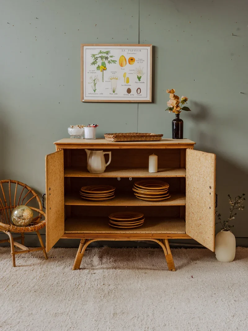 Gustave, le buffet en osier N°539