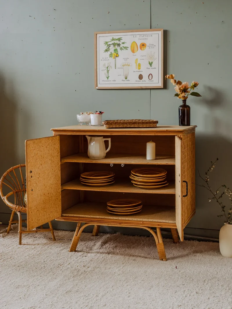 Gustave, le buffet en osier N°539