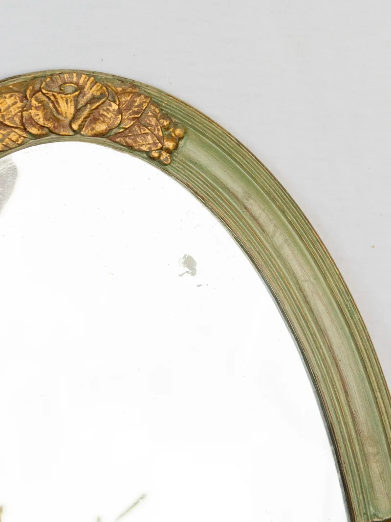 Georges, le miroir ovale en bois et dorures N°1068