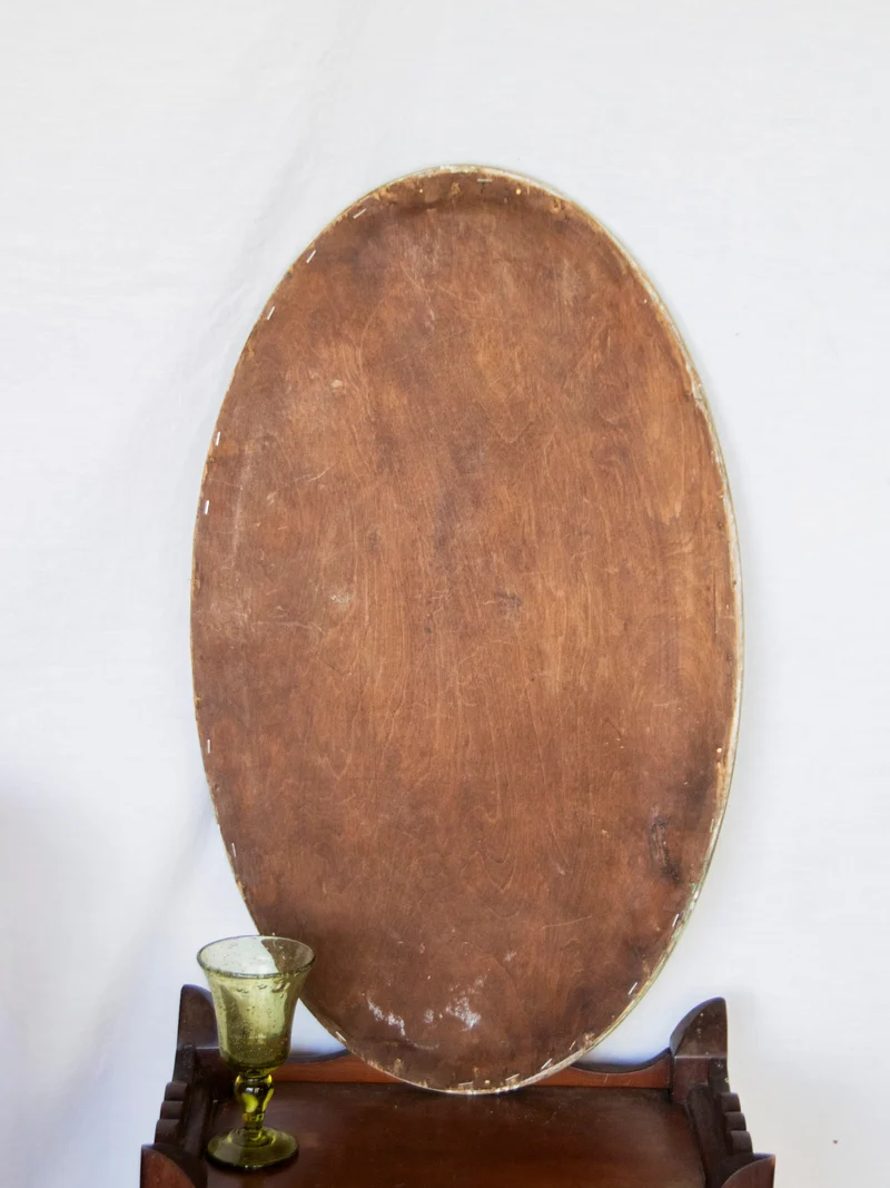 Georges, le miroir ovale en bois et dorures N°1068