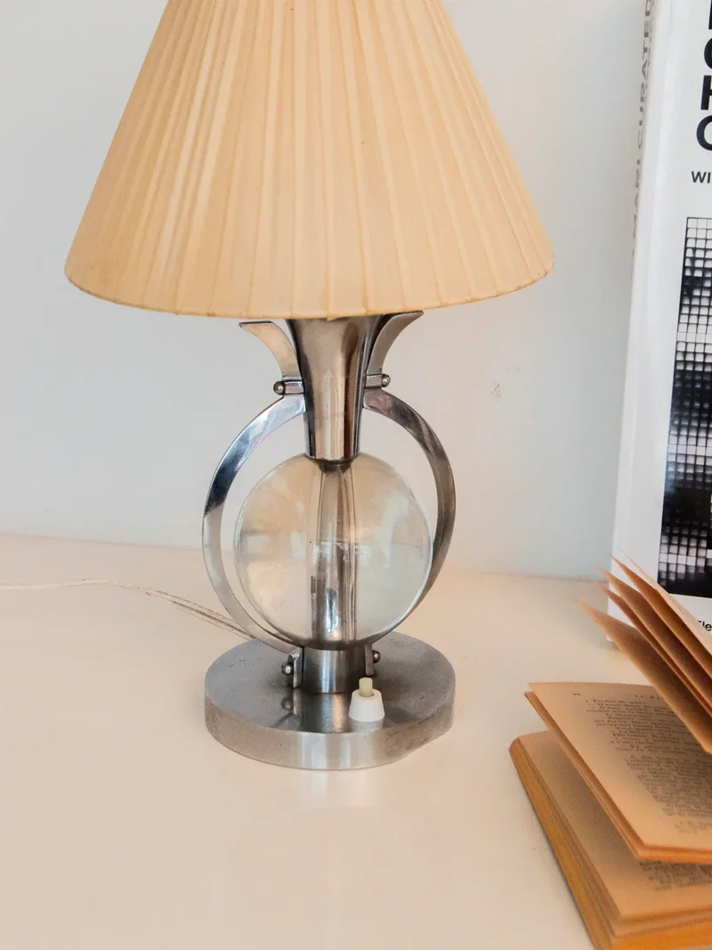 Julia, la lampe en chrome et verre N°826