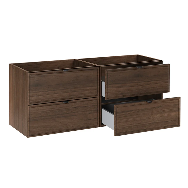 Ensemble meuble sous-vasque 120cm et colonne Elias Bois foncé