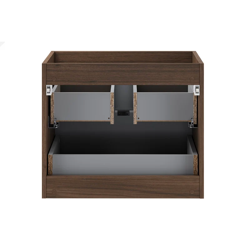 Ensemble meuble sous-vasque 120cm et colonne Elias Bois foncé