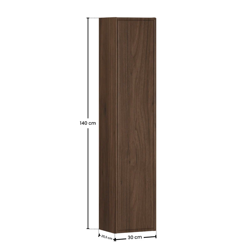 Colonne murale 1 porte Elias Bois foncé