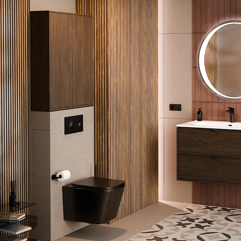 Demi-colonne 1 porte Elias Bois foncé