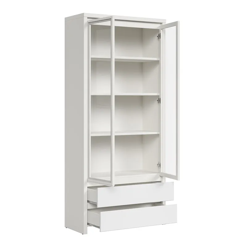 Vaisselier 2 portes 2 tiroirs Soren Blanc