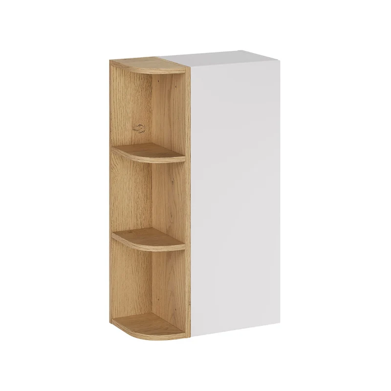 Armoire murale 3 niches arrondies Oria Blanc mat