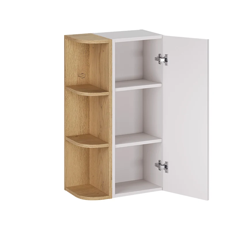 Armoire murale 3 niches arrondies Oria Blanc mat