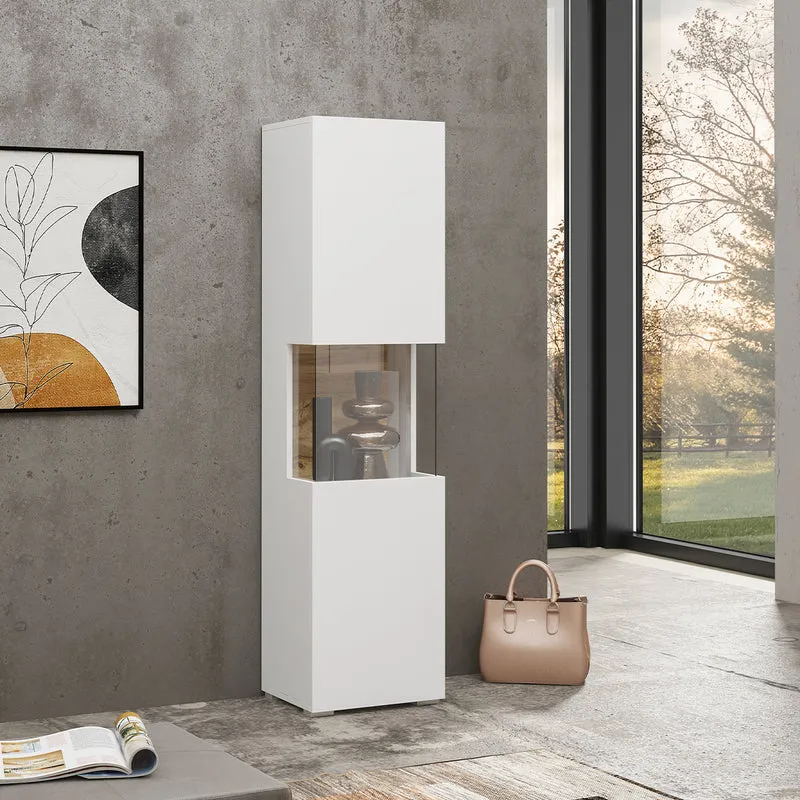 Vitrine 1 porte Glora Blanc