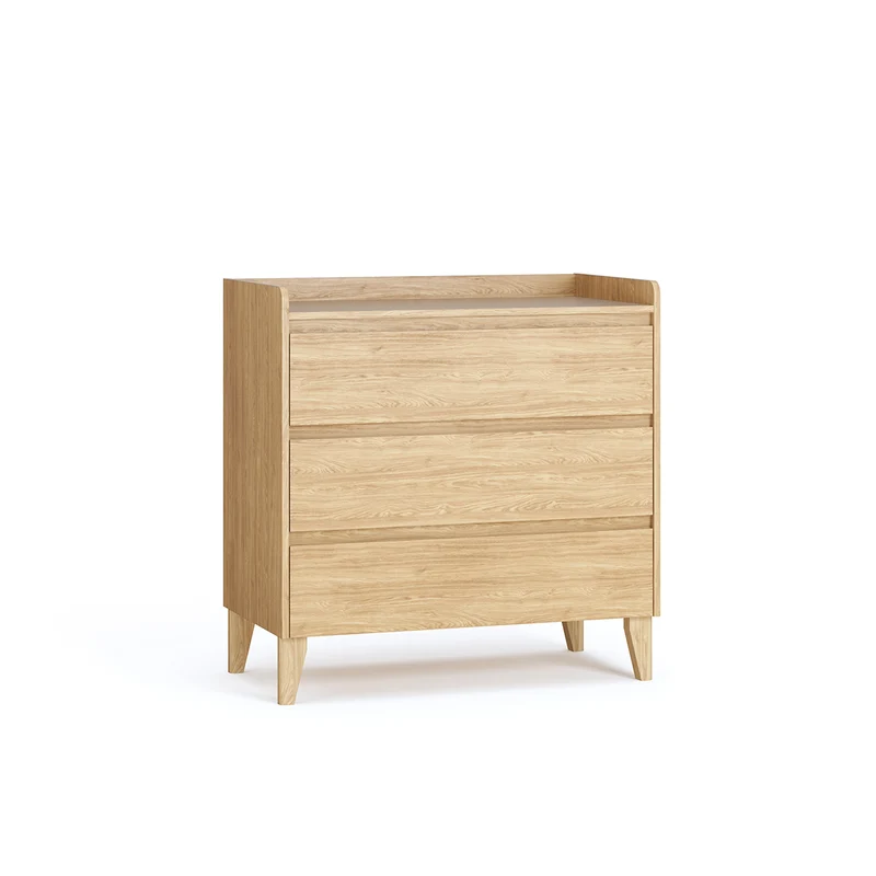 Lit évolutif 70x140 et commode 3 tiroirs Vox Muve Bois