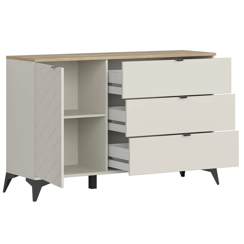 Commode 1 porte 3 tiroirs Naya Cachemire