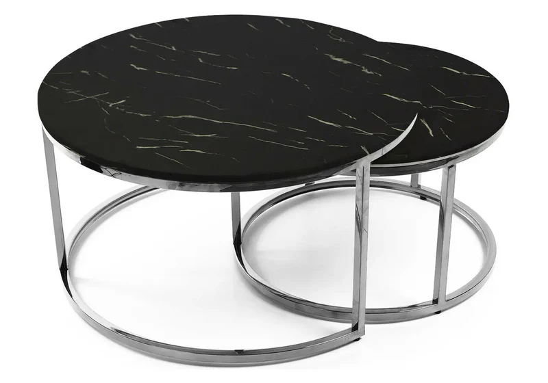 Tables gigognes marbre noir - Orea