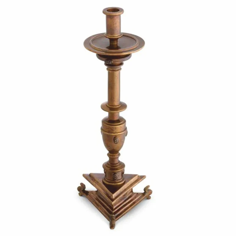 Casa Padrino Luxus Barock Kerzenständer Antik Gold H. 39,5 cm - Barock Deko