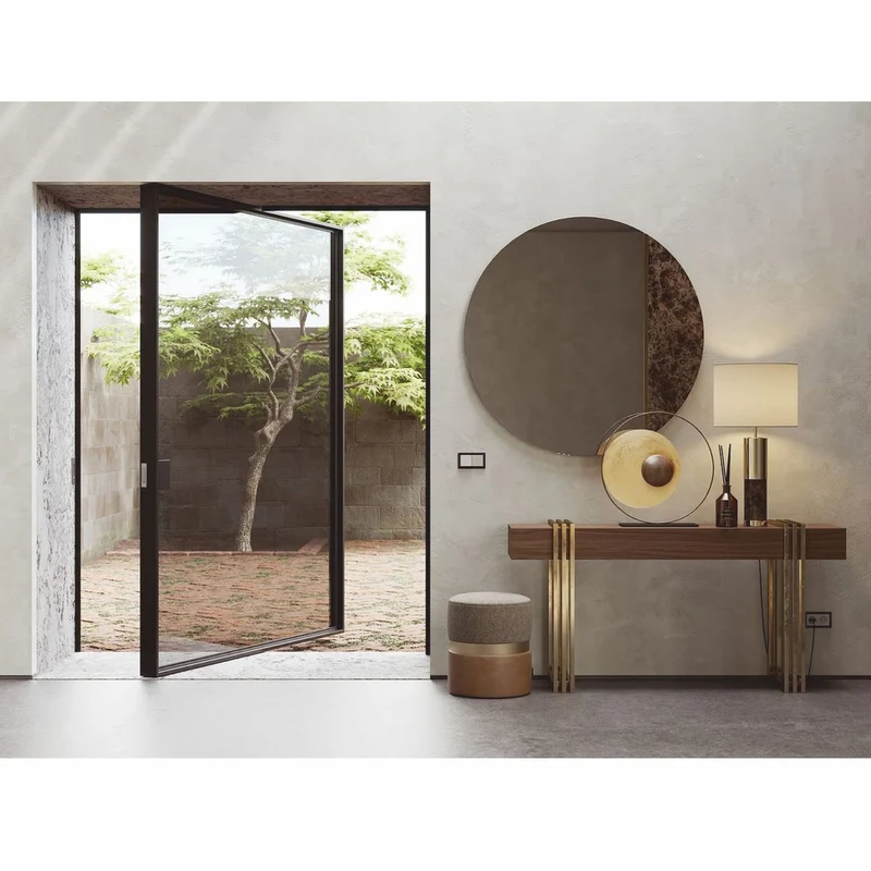 Casa Padrino Luxus Konsole mit Schublade Braun / Messing 140 cm - Luxus Möbel