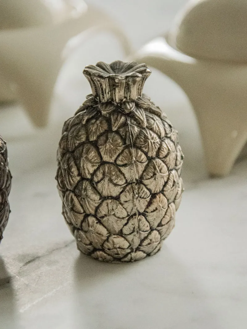 Nestor, la paire sel et poivre ananas en argent N°540
