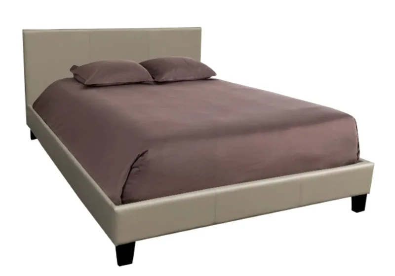 Lit double simili taupe - Soft