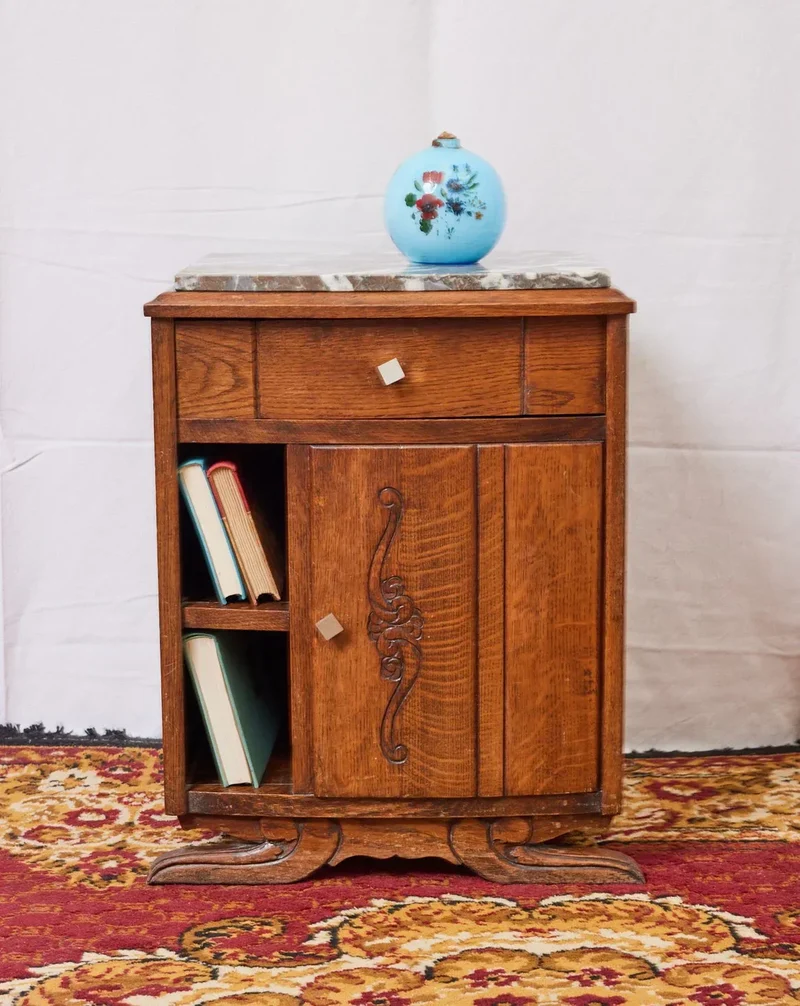 Odile, la table de chevet Art déco en marbre N°1202