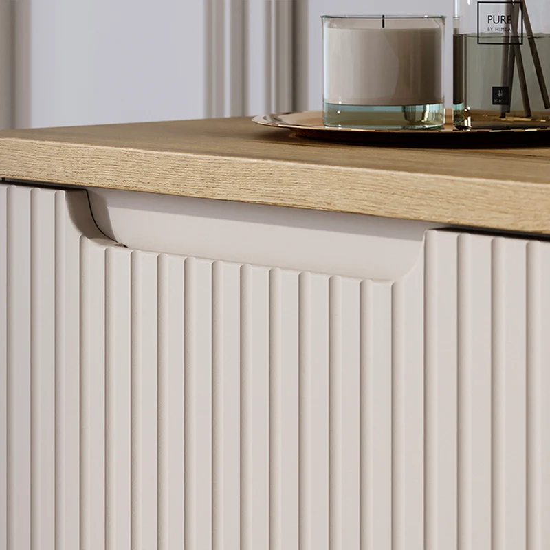 Ensemble meuble sous-vasque 140cm et colonne Riva Cachemire et Bois