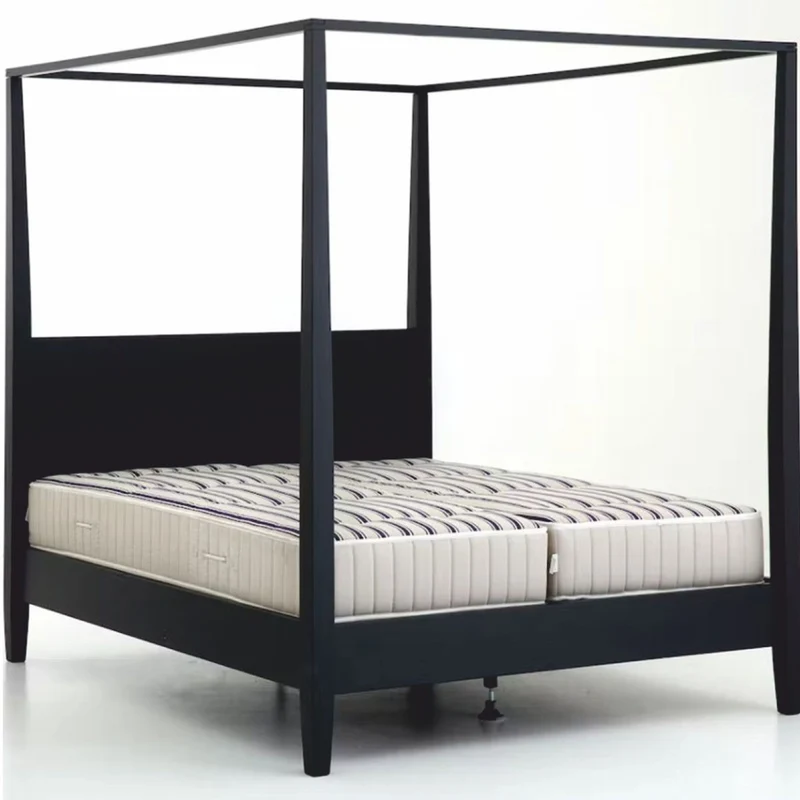 Casa Padrino Landhausstil Himmelbett Schwarz - Verschiedene Größen - Schlafzimmer Möbel