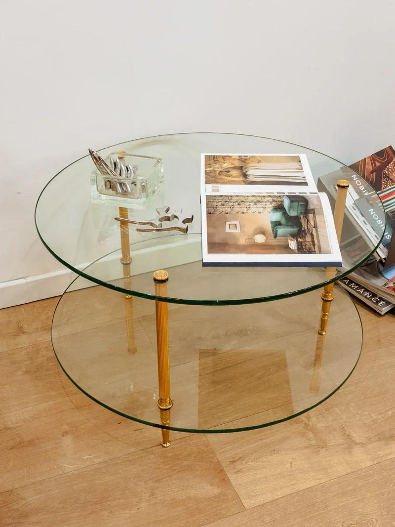 Donna, la table basse ronde en verre N°784