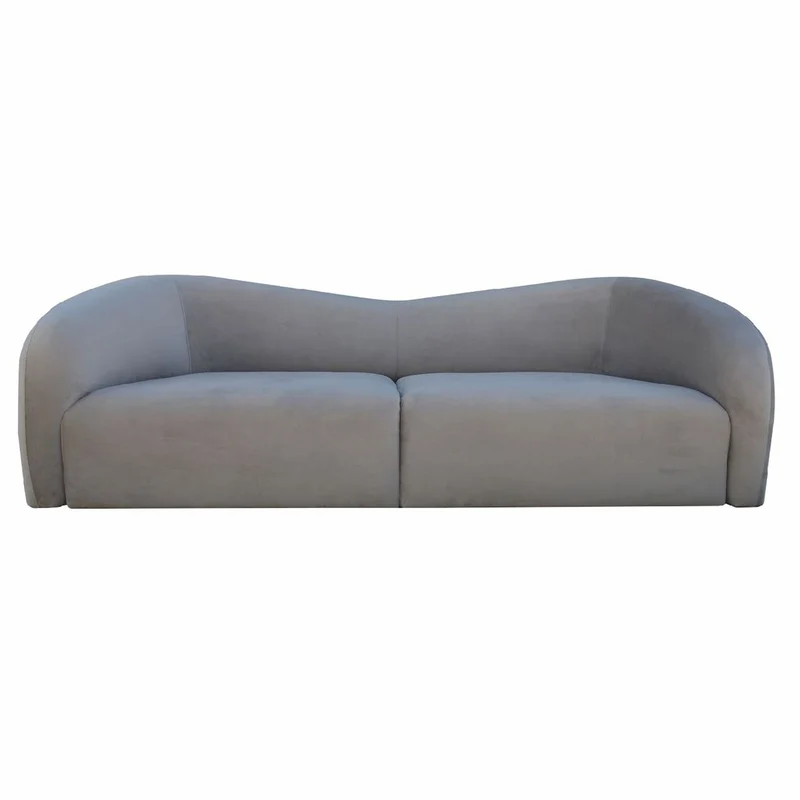 Casa Padrino Luxus 3er Wohnzimmer Sofa Grau 238 cm - Wohnzimmer Interior