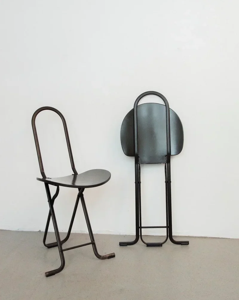 Alma, le lot de 2 chaises pliantes en métal N°1298