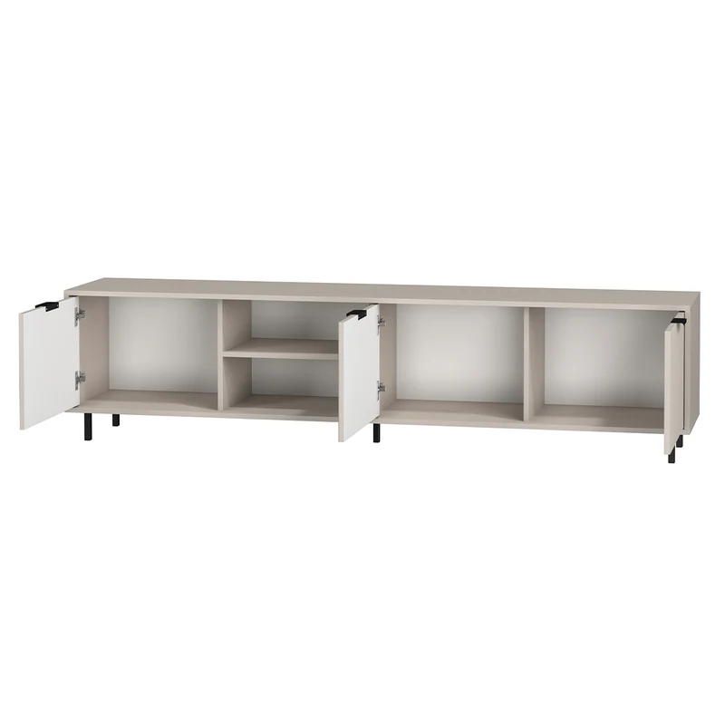 Meuble TV 3 portes 200 cm Soly Cachemire