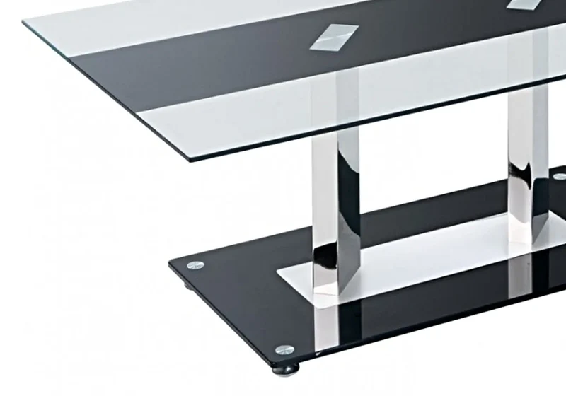 Table basse verre trempé noir - Tam