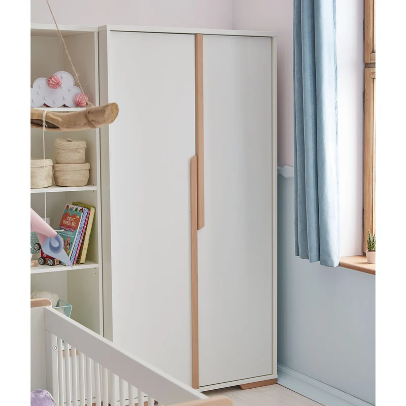 Commode 3 tiroirs et Armoire Pinio Snap Blanc et bois