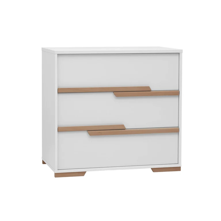 Lit bébé et commode à langer Pinio Snap Blanc et bois