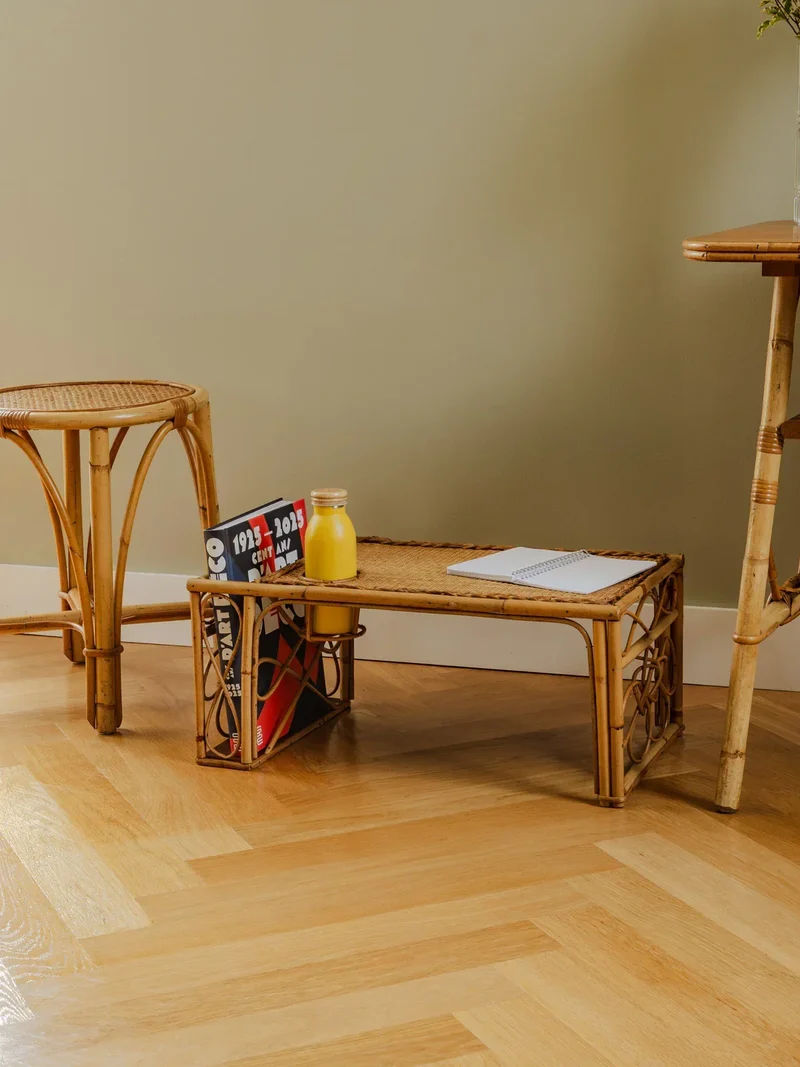 Marcel, le plateau déjeuner en rotin N°145