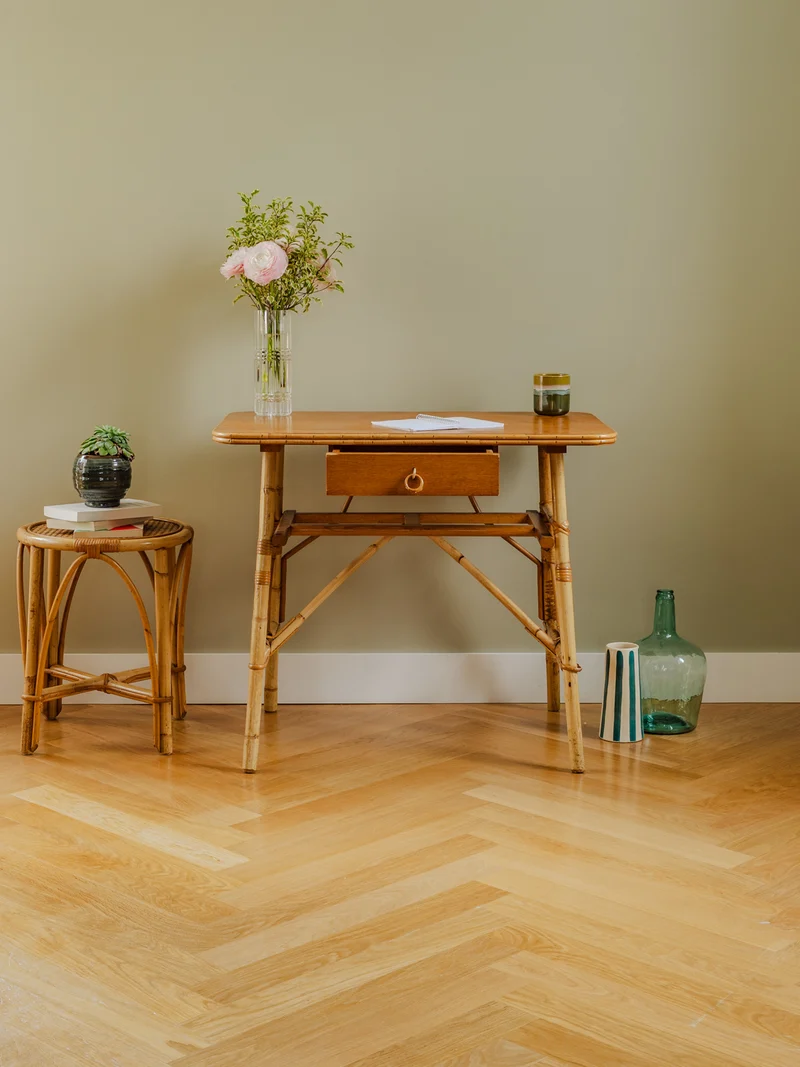 Edouard, le bureau vintage en rotin N°555