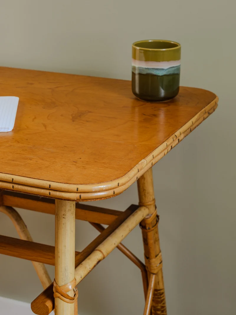 Edouard, le bureau vintage en rotin N°555