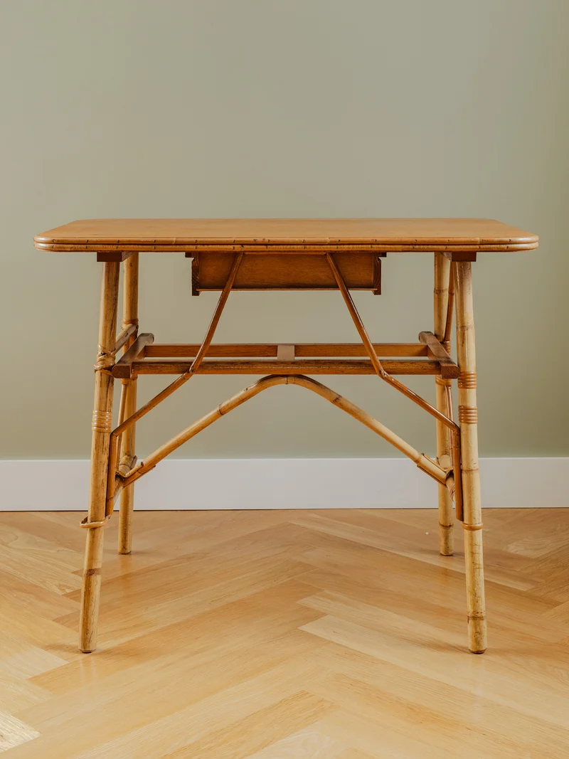 Edouard, le bureau vintage en rotin N°555