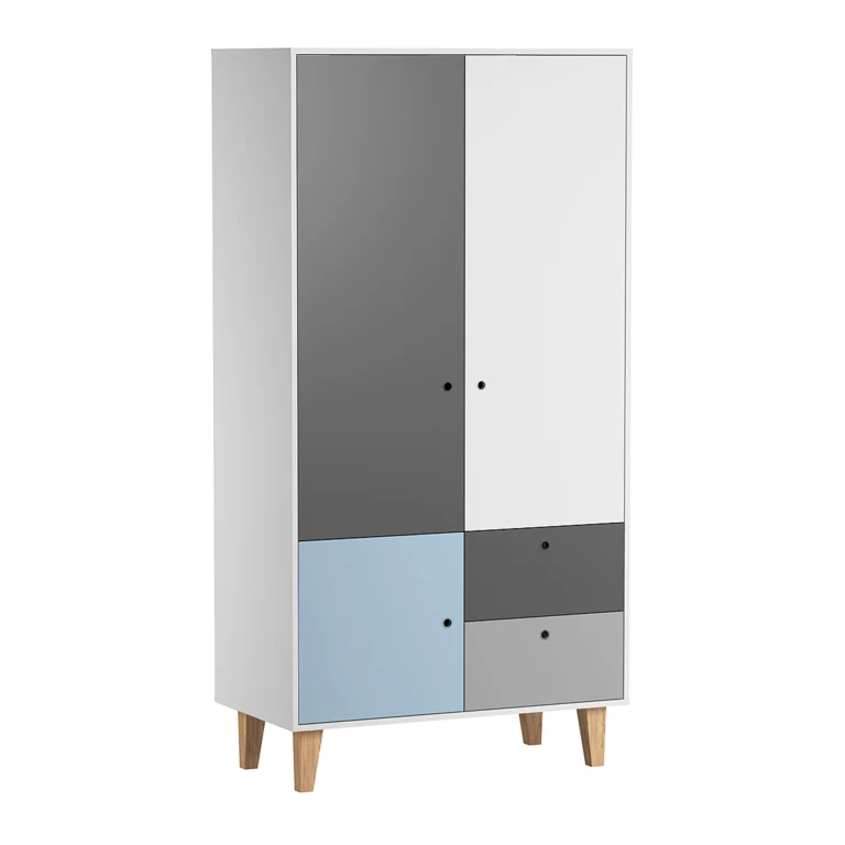 Commode 3 tiroirs et Armoire Vox Concept Bleu