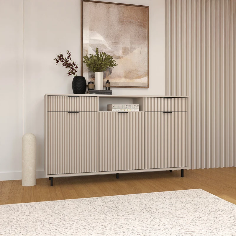 Buffet 3 portes 2 tiroirs Soly Cachemire