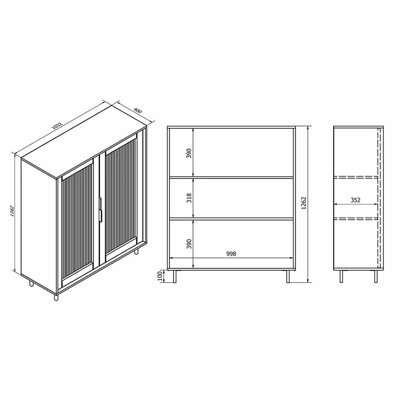Vaisselier 2 portes Soly Bois