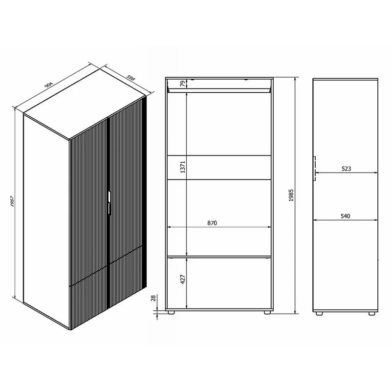 Armoire 4 portes Soly Bois