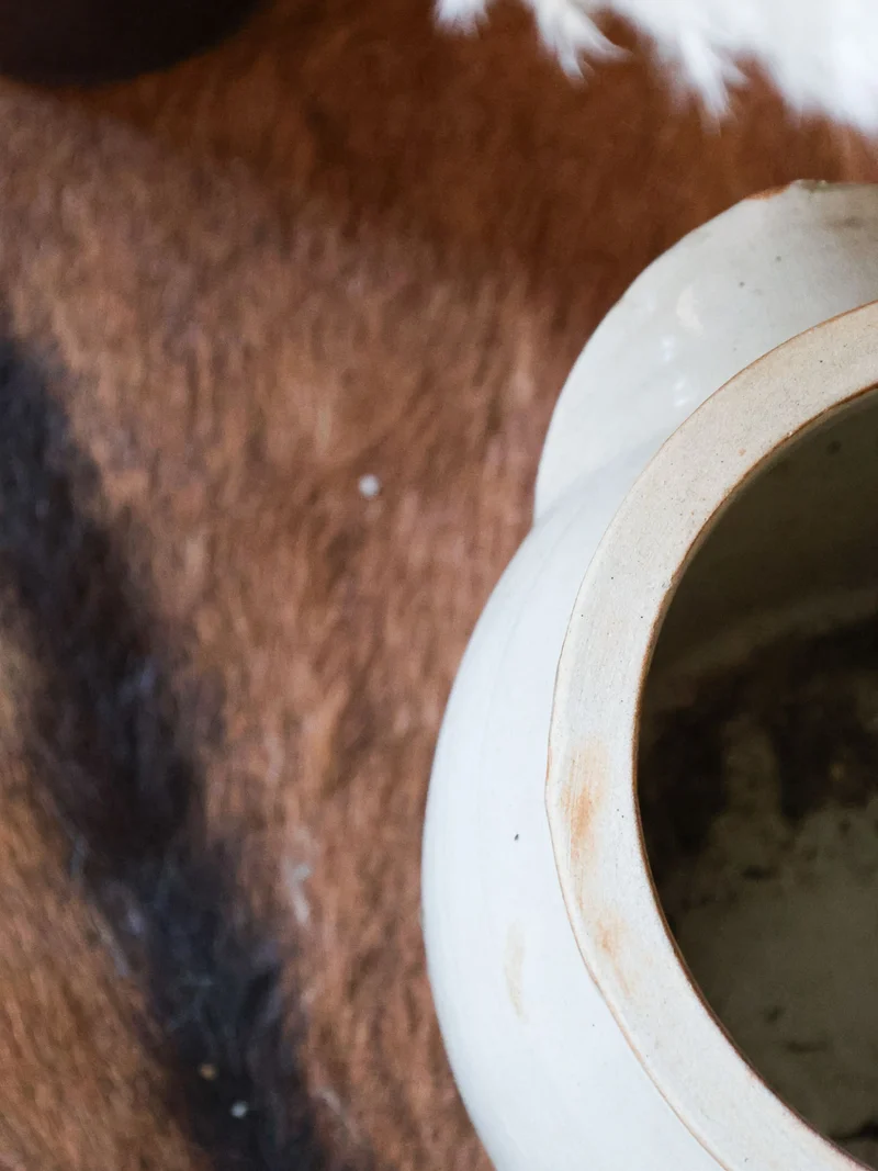 Edmond, le pot à confit en émail gris N°108