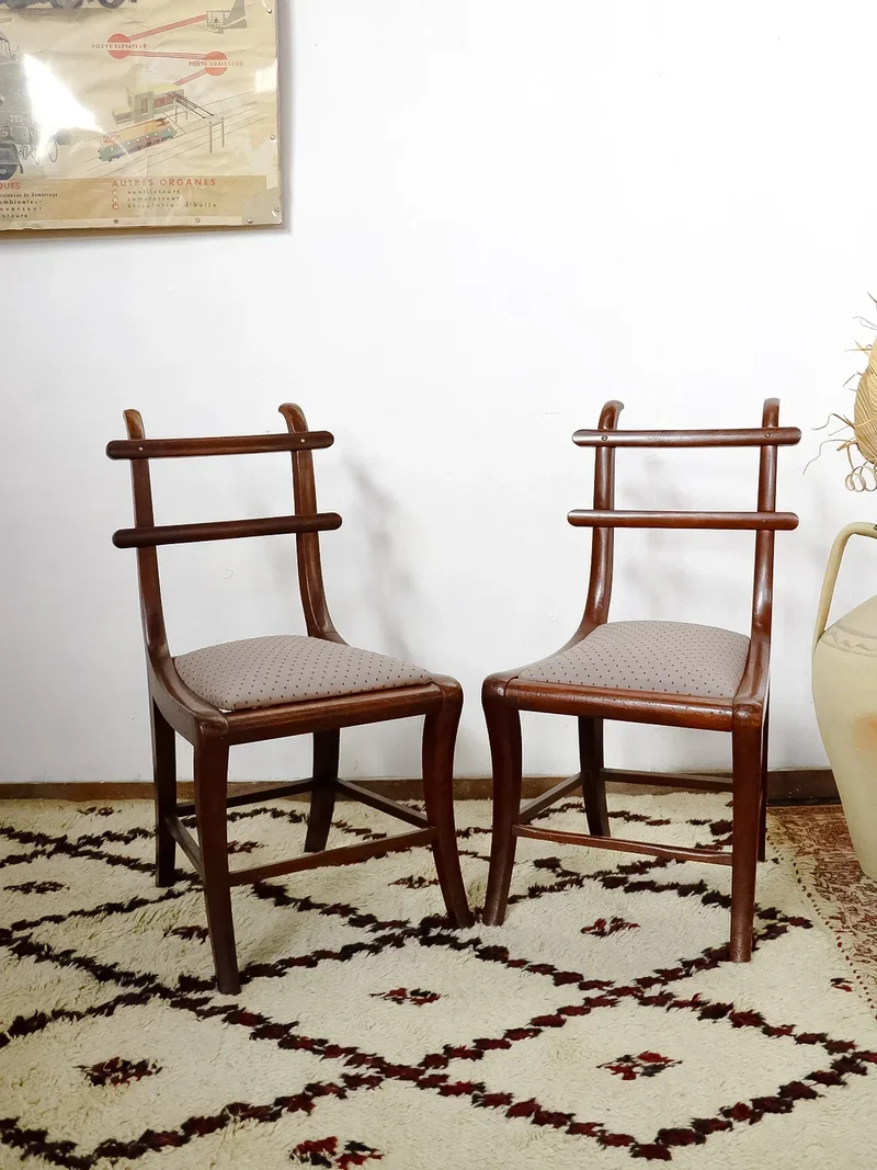 Claude, la paire de chaises en bois N°974