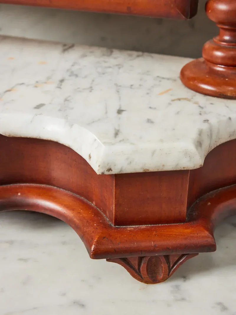 Georges, le miroir Art déco pour coiffeuse en marbre blanc N°991